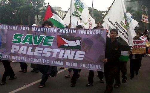 Mahasiswa Protes Serangan Udara Israel di Jalur Gaza